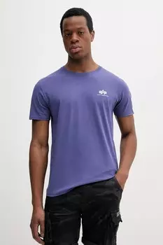 Футболка из хлопка Alpha Industries, фиолетовый