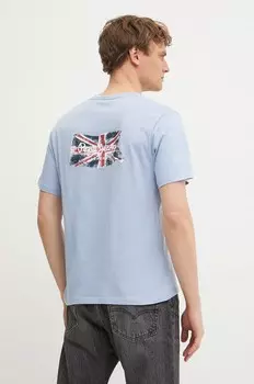 Футболка из хлопка BACK CLAG Pepe Jeans, синий