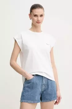 Футболка из хлопка BLOOMA Pepe Jeans, белый