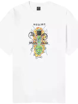 Футболка из хлопка Brain Dead, белый