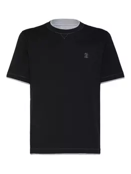 Футболка из хлопка Brunello Cucinelli, черный