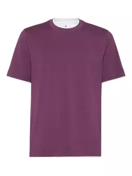 Футболка из хлопка Brunello Cucinelli, фиолетовый
