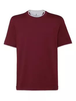 Футболка из хлопка Brunello Cucinelli, красный