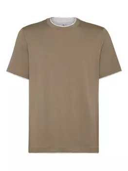 Футболка из хлопка Brunello Cucinelli, нейтральный