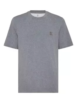 Футболка из хлопка Brunello Cucinelli, серый