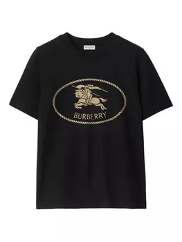 Футболка из хлопка Burberry, черный