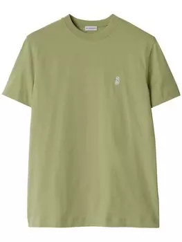 Футболка из хлопка Burberry, зеленый