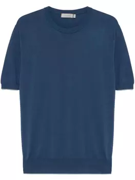 Футболка из хлопка Canali, синий