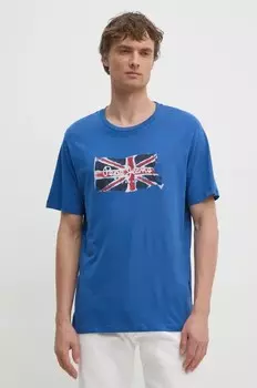 Футболка из хлопка Clag Pepe Jeans, синий