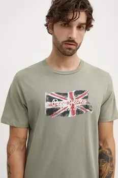 Футболка из хлопка Clag Pepe Jeans, зеленый