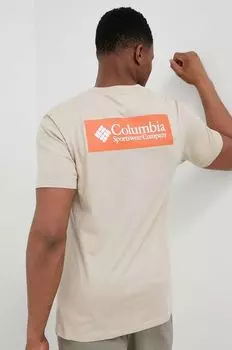 Футболка из хлопка Columbia, бежевый