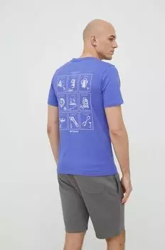 Футболка из хлопка Columbia, фиолетовый