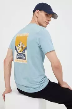 Футболка из хлопка Columbia, синий