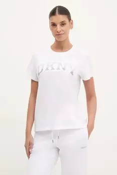 Футболка из хлопка Dkny, белый