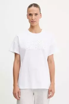 Футболка из хлопка Dkny, белый