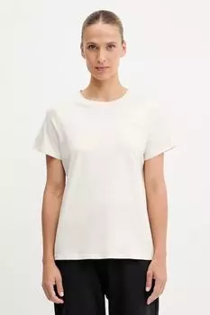 Футболка из хлопка Dkny, бежевый