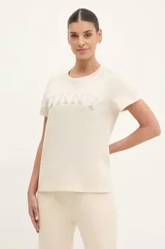 Футболка из хлопка Dkny, бежевый
