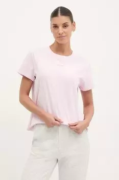 Футболка из хлопка Dkny, розовый