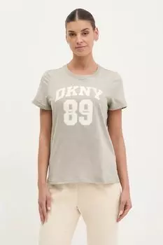 Футболка из хлопка Dkny, серый