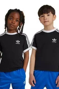 Футболка из хлопка для детей Adidas Originals, черный