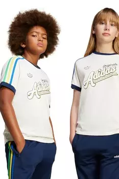 Футболка из хлопка для детей Adidas Originals, белый