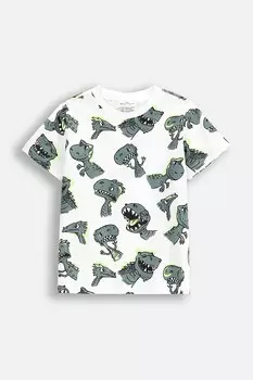 Футболка из хлопка для детей Coccodrillo, белый