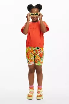 Футболка из хлопка для детей Desigual, оранжевый