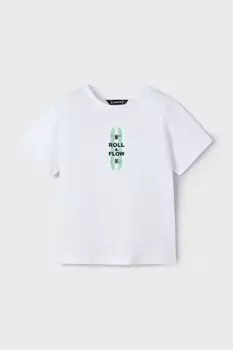 Футболка из хлопка для детей Mayoral, белый