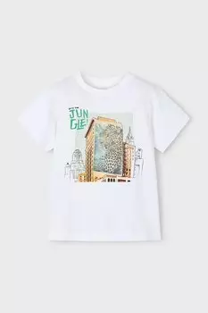 Футболка из хлопка для детей Mayoral, белый