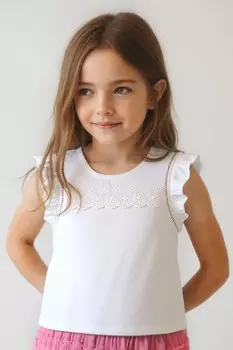 Футболка из хлопка для детей Mayoral, белый