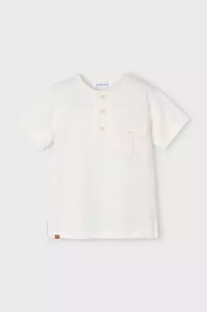 Футболка из хлопка для детей Mayoral, бежевый