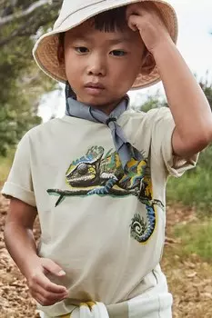 Футболка из хлопка для детей Mayoral, бежевый