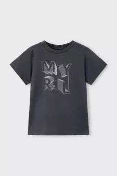 Футболка из хлопка для детей Mayoral, черный