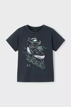 Футболка из хлопка для детей Mayoral, черный