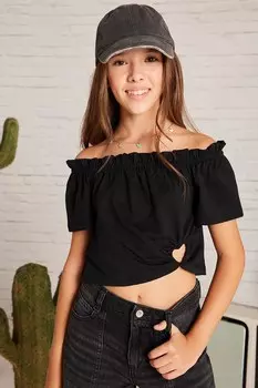 Футболка из хлопка для детей Mayoral, черный