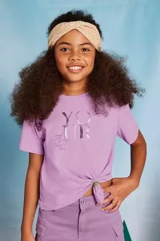 Футболка из хлопка для детей Mayoral, фиолетовый