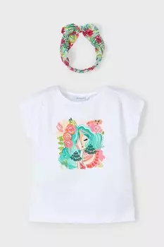 Футболка из хлопка для детей Mayoral, розовый