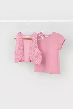 Футболка из хлопка для детей Mayoral, розовый