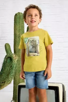 Футболка из хлопка для детей Mayoral, желтый