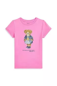 Футболка из хлопка для детей Polo Ralph Lauren, розовый