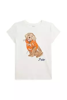 Футболка из хлопка для детей Polo Ralph Lauren, белый