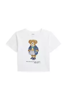 Футболка из хлопка для детей Polo Ralph Lauren, белый