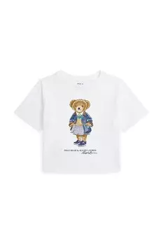 Футболка из хлопка для детей Polo Ralph Lauren, белый