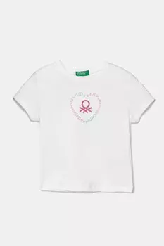 Футболка из хлопка для детей United Colors Of Benetton, белый