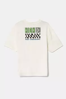 Футболка из хлопка для детей United Colors Of Benetton, бежевый