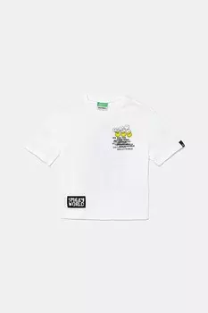 Футболка из хлопка для детей United Colors Of Benetton, белый