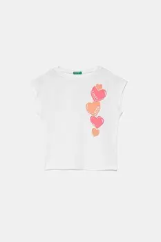Футболка из хлопка для детей United Colors Of Benetton, белый