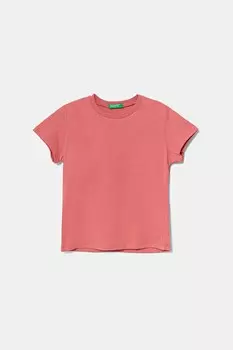 Футболка из хлопка для детей United Colors Of Benetton, розовый