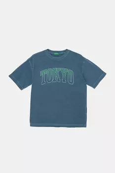 Футболка из хлопка для детей United Colors Of Benetton, синий