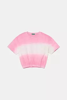 Футболка из хлопка для детей United Colors Of Benetton, розовый